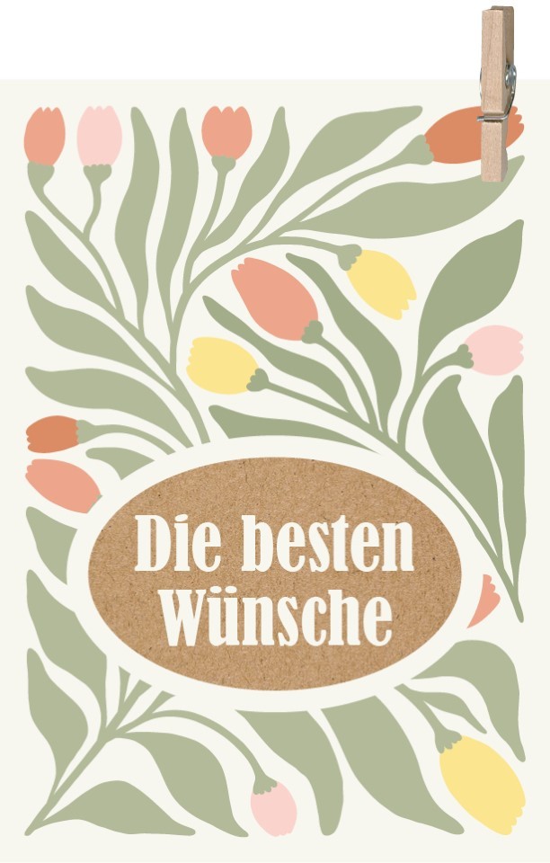 Minikarten Die besten Wünsche 7,5x5 cm