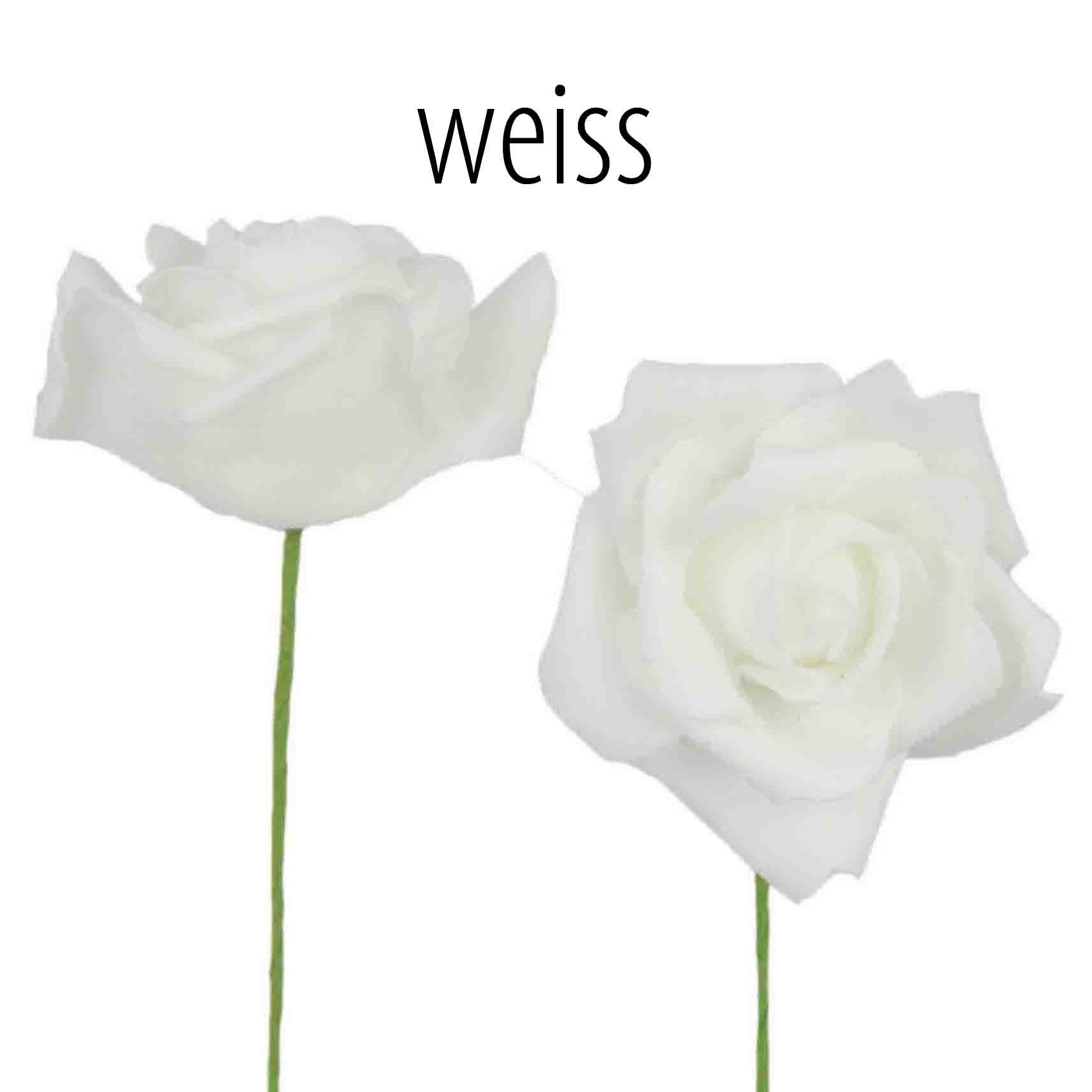 Foam-Rose weiß D7,5cm