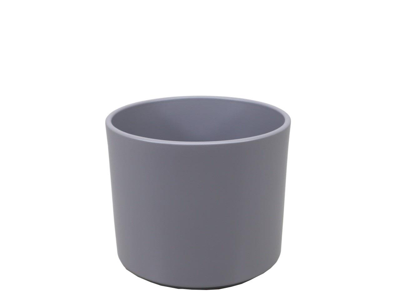 Keramikübertopf Cilindro basaltgrau matt D20cm
