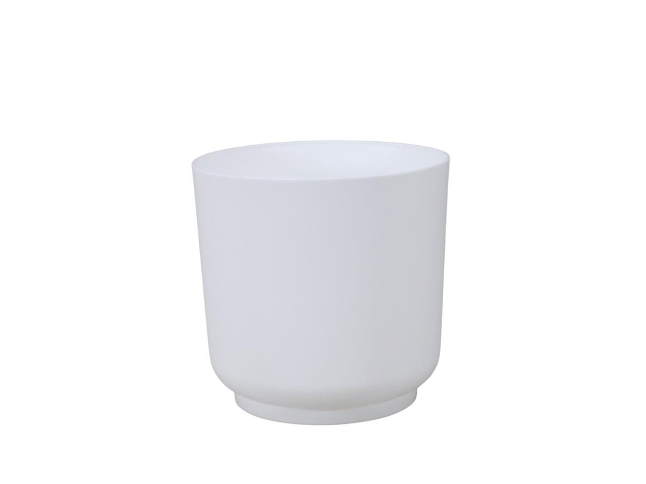Topf Satina Eco Wood Plastik recycled weiß D15cm