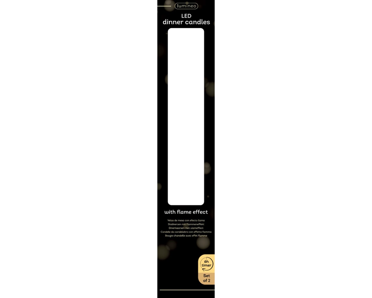 Spitzkerze LED Wachs indoor weiss H24,5cm x D2,2cm