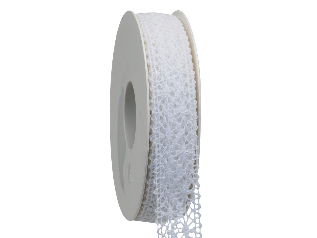 Band Spitze 25 mm 15 Meter weiss 01