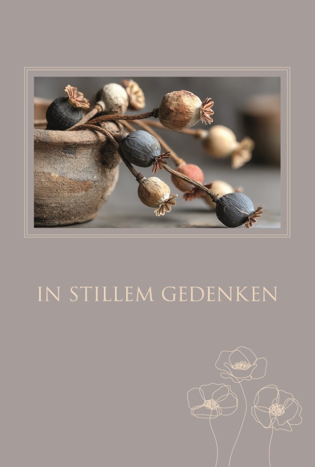 Trauerkarten In stillem Gedenken 11,5x17 cm
