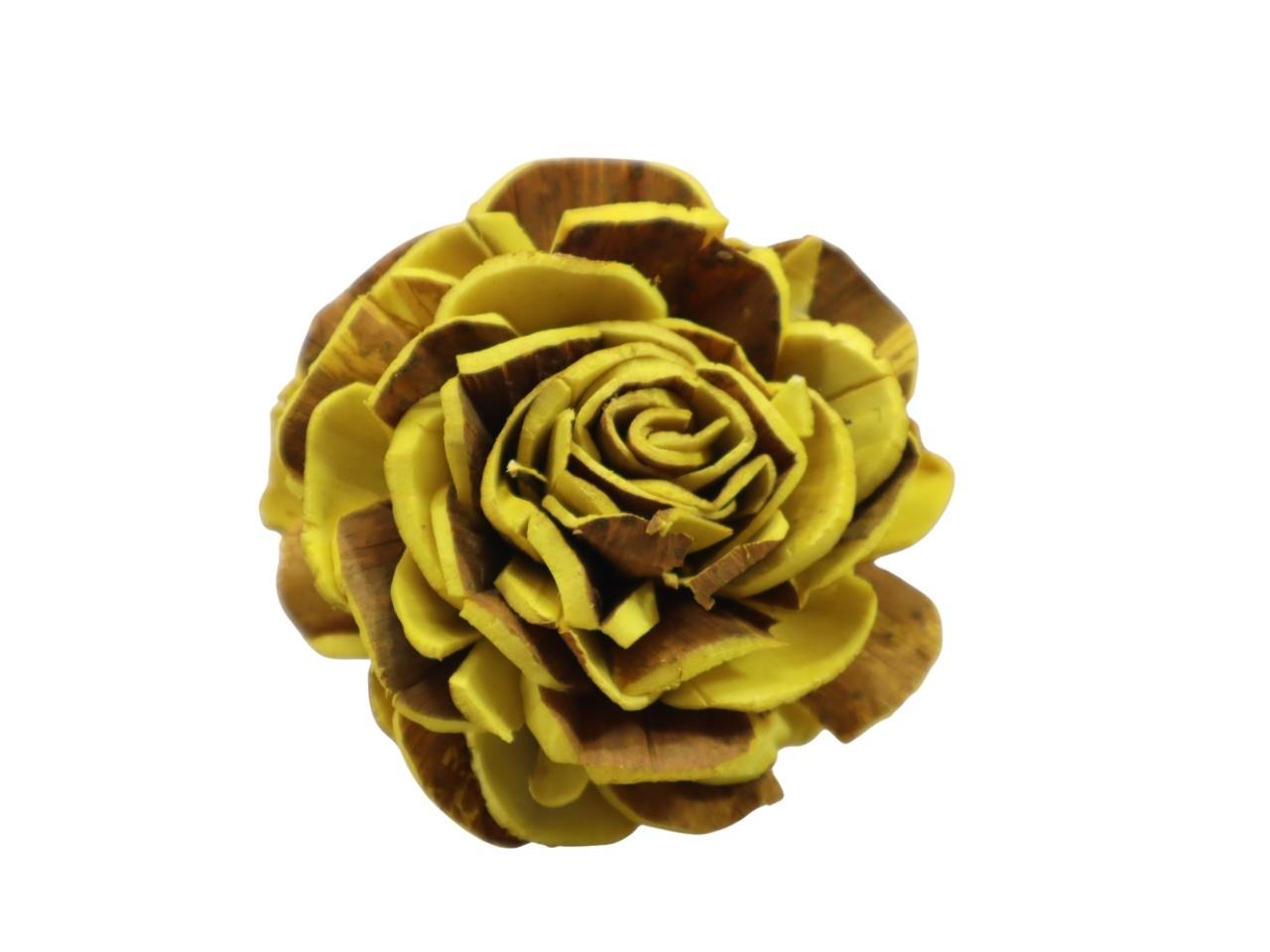 Rose Sola am Draht D8cm sonnengelb