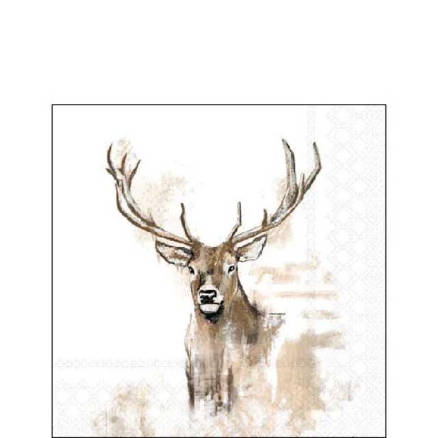 Serviette 25x25 cm Hirsch