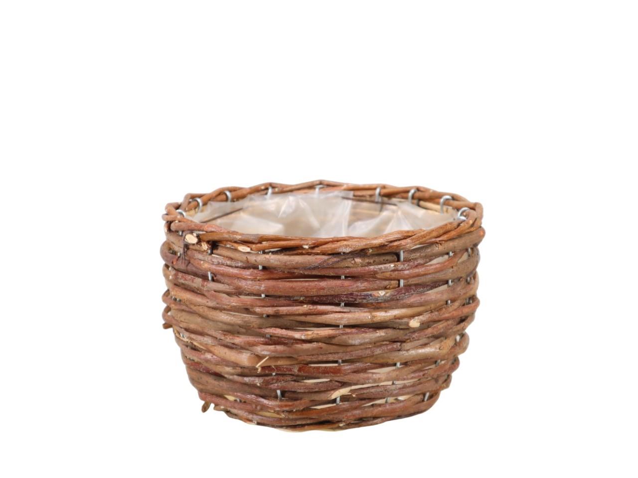 Pflanzkorb Weide rund natur D20xH12cm NETTO