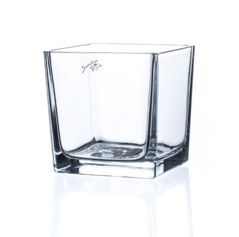 Glasübertopf quadratisch 12x12x12cm