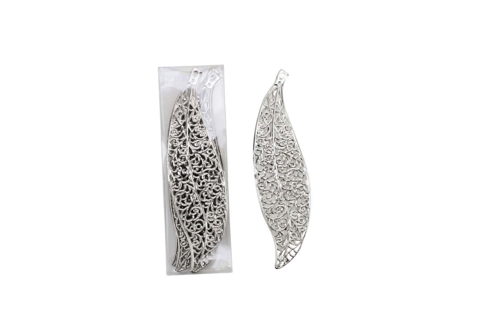 Hänger Filigranlaub Glosso silber Metall L10,4x2,8cm