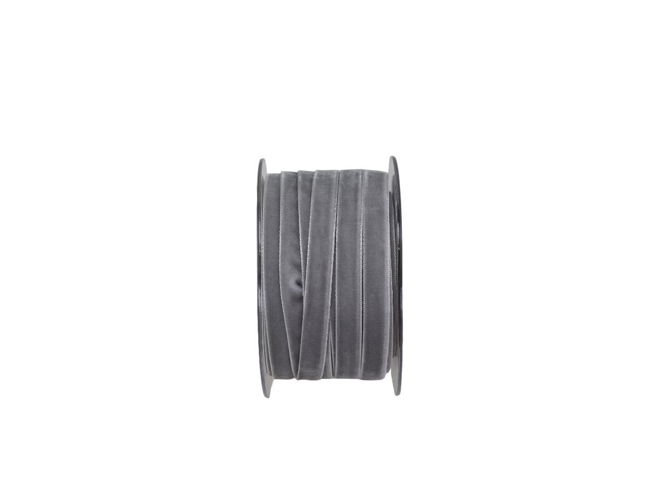 Band Velvet 10 mm 20 Meter grau 750