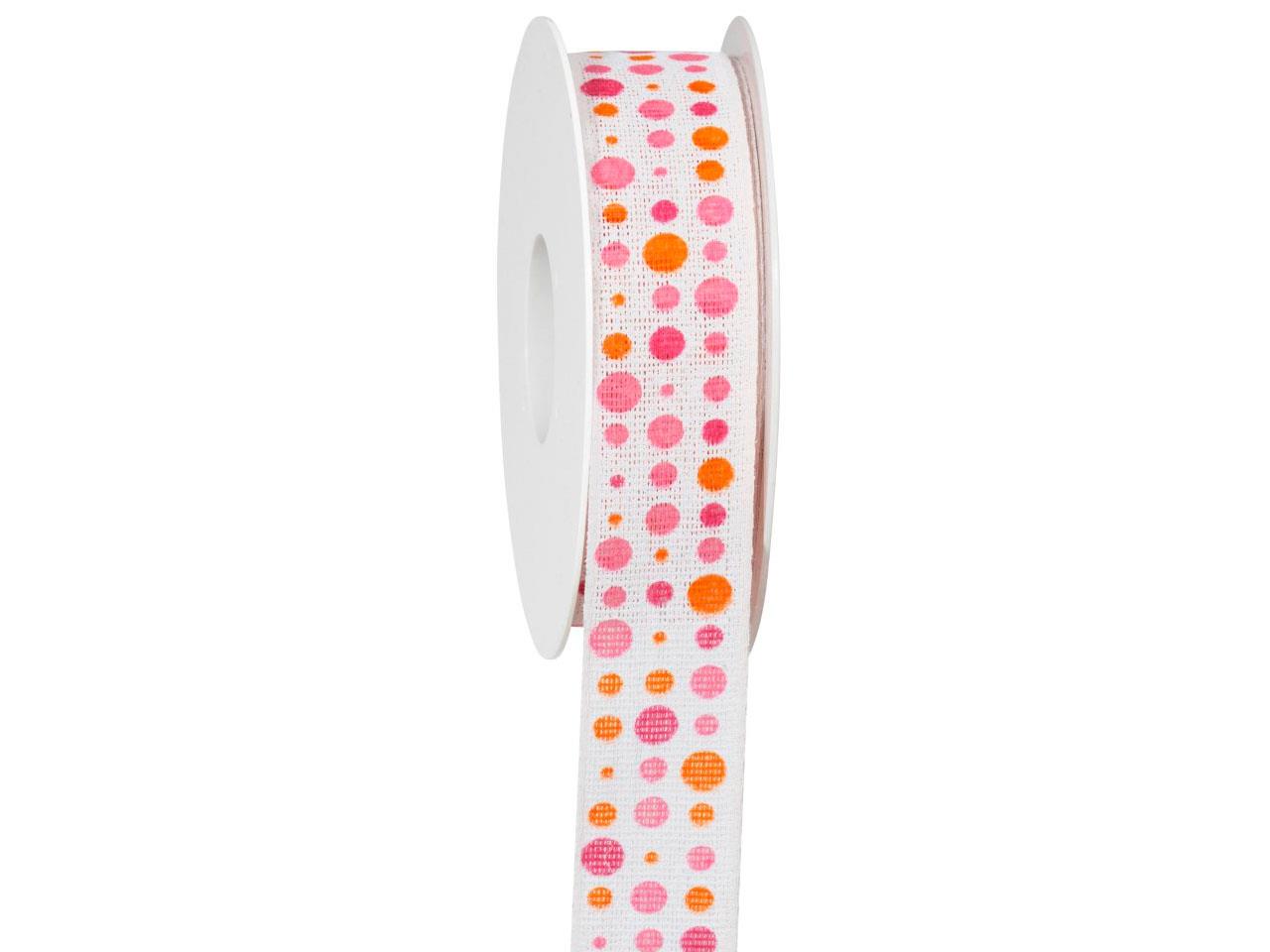 Band Colour Dots 25 mm 18 Meter 241 pink