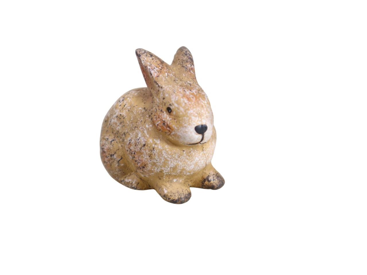 Hase Keramik braun D7x6cm