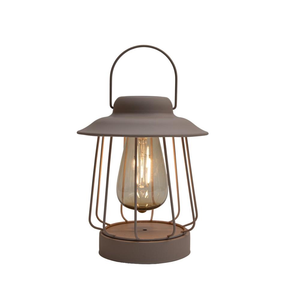 Solarlaterne -Michael- m. 1LED 16x16x19 cm sand