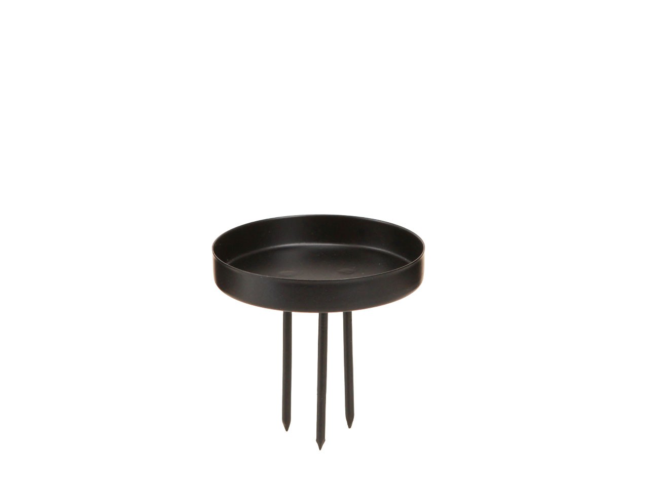 Kerzenhalter mit Rand Metall schwarz matt D6,1cm