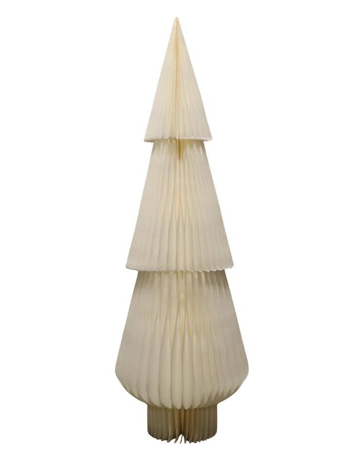 Tannenbaum stehend Papier creme-gold H180cm