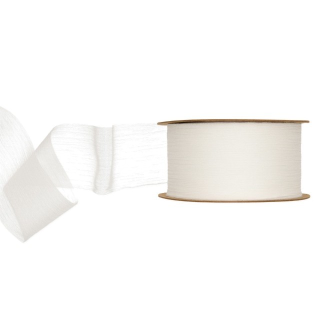 Chiffonband 50 mm 20 Meter weiss 11
