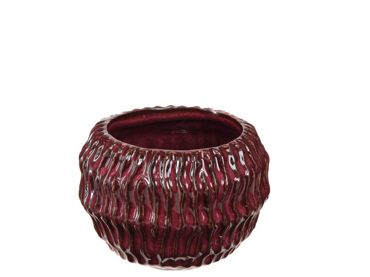 Übertopf Keramik bordeaux D17cm