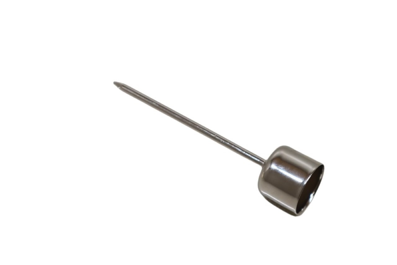 Stabkerzenhalter Metall silber 2,2cm