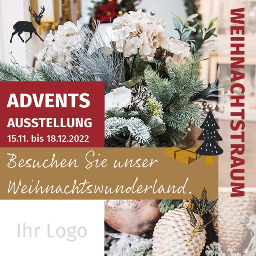 ekaflor Advent Anzeigenvorlage PDF+JPG
