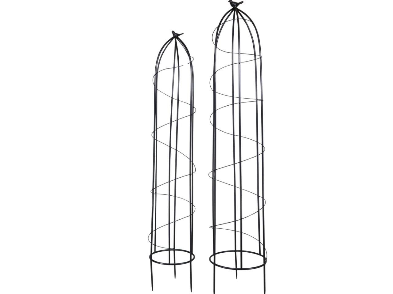 Pflanzspalier Set/2 Eisen schwarz H139/124cm