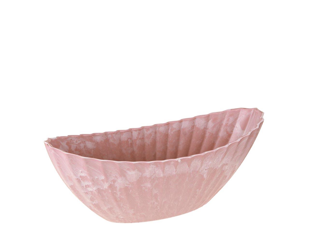 Schiffchen Rille KARA altrosa Plastik L24cm