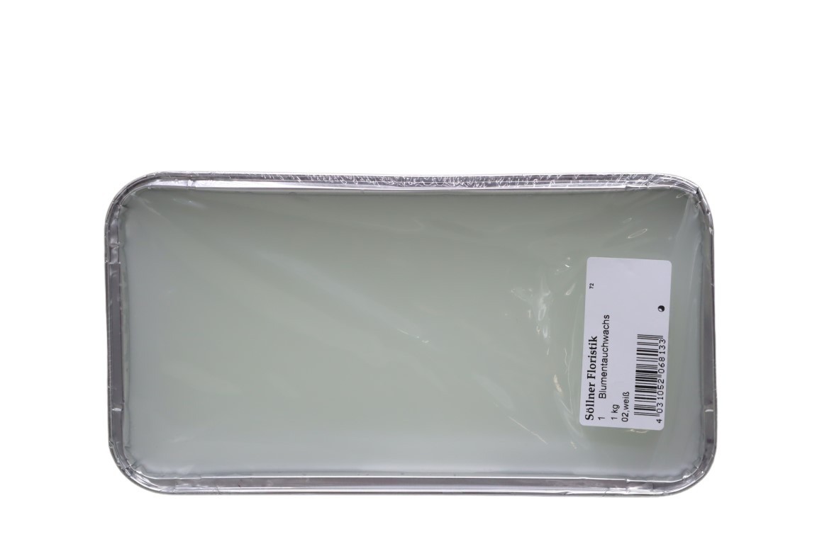 Blumentauchwachs in Aluform 1 kg weiss