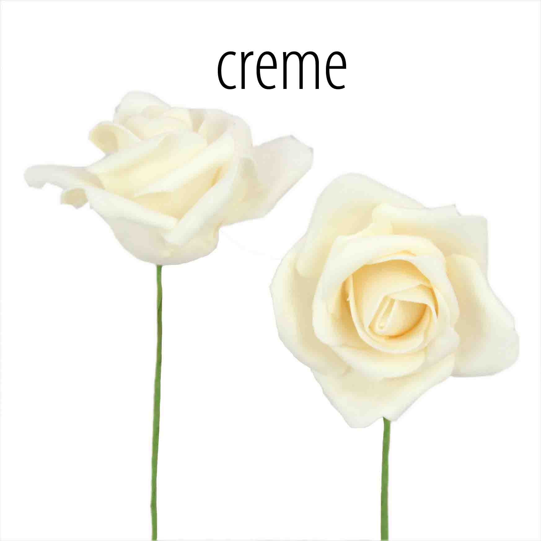 Foam-Rose creme D3,5cm