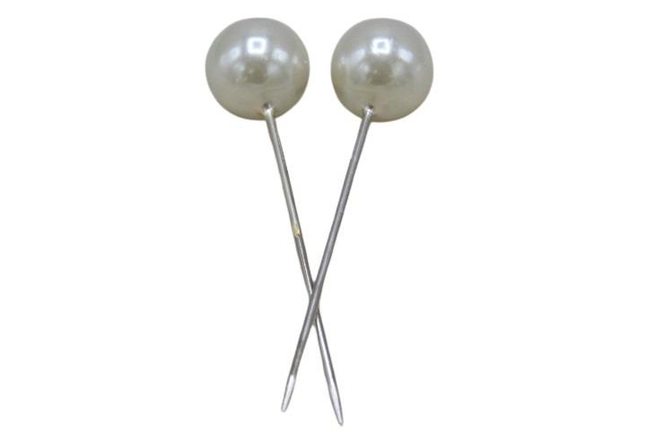 Perlenpin 20mm L90mm 50Stück in Dose creme