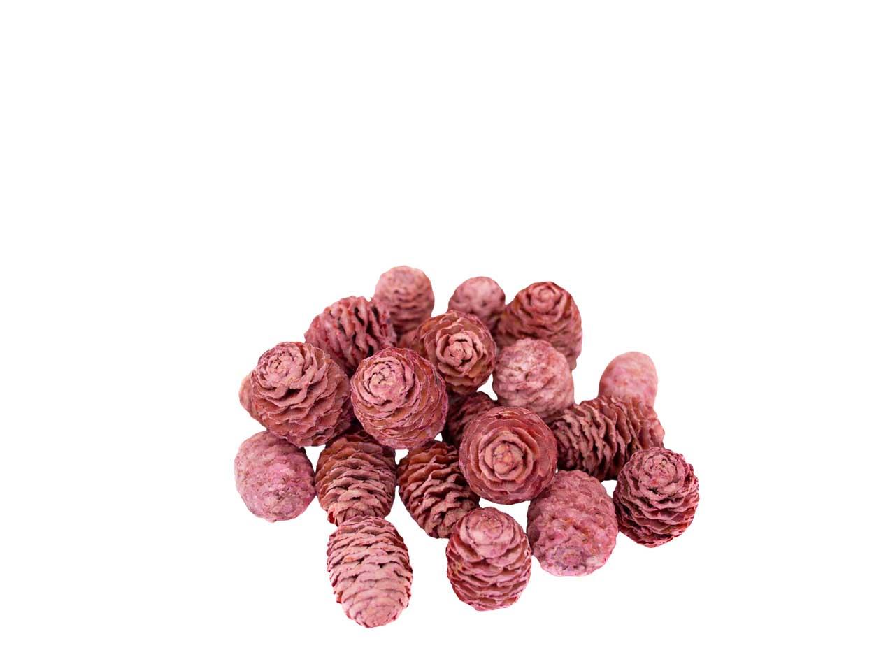 Zapfen Meridianum D2,5H3cm rot frosted 1kg