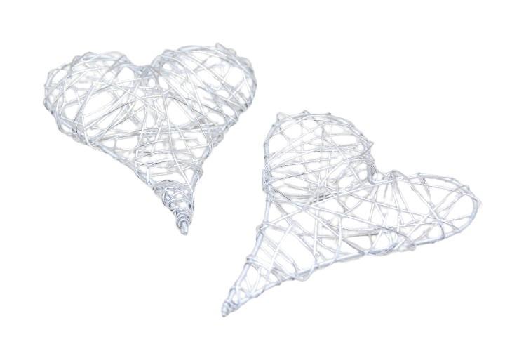Drahtherz 7cm, silber