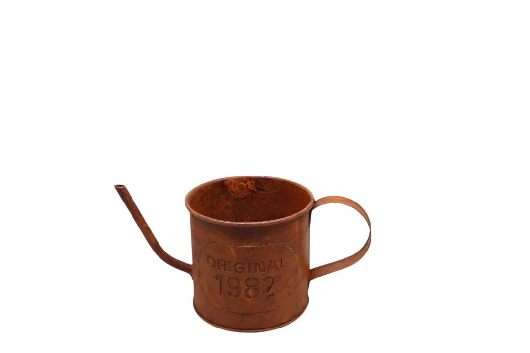 Gießkanne -Original 1982- Metall rost D10cm L23cm