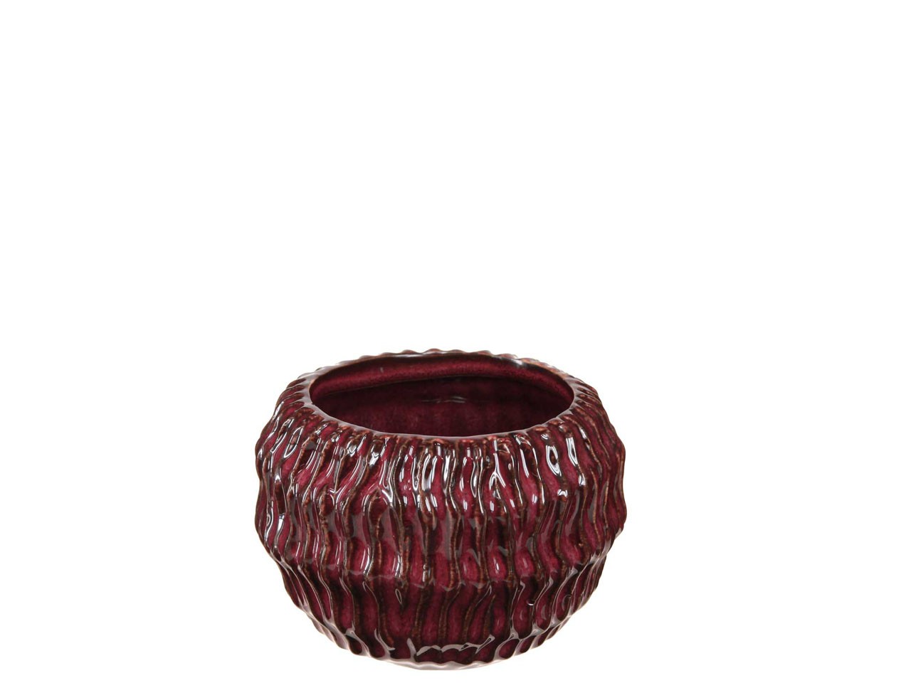 Übertopf Keramik bordeaux D10,5cm