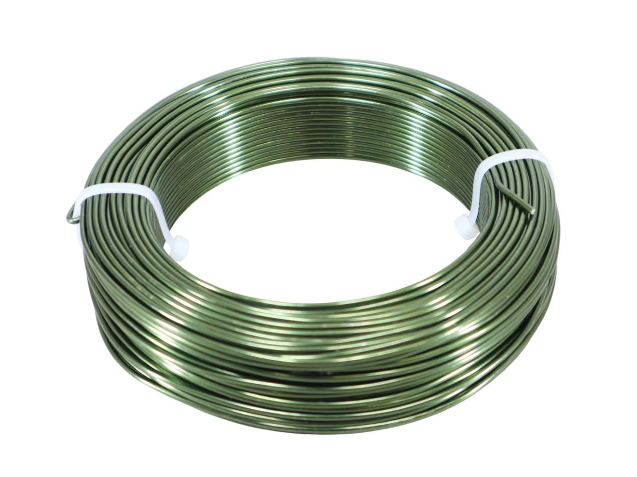 Aluminium-Draht 2,0 60m/500 gr. moosgrün NETTO