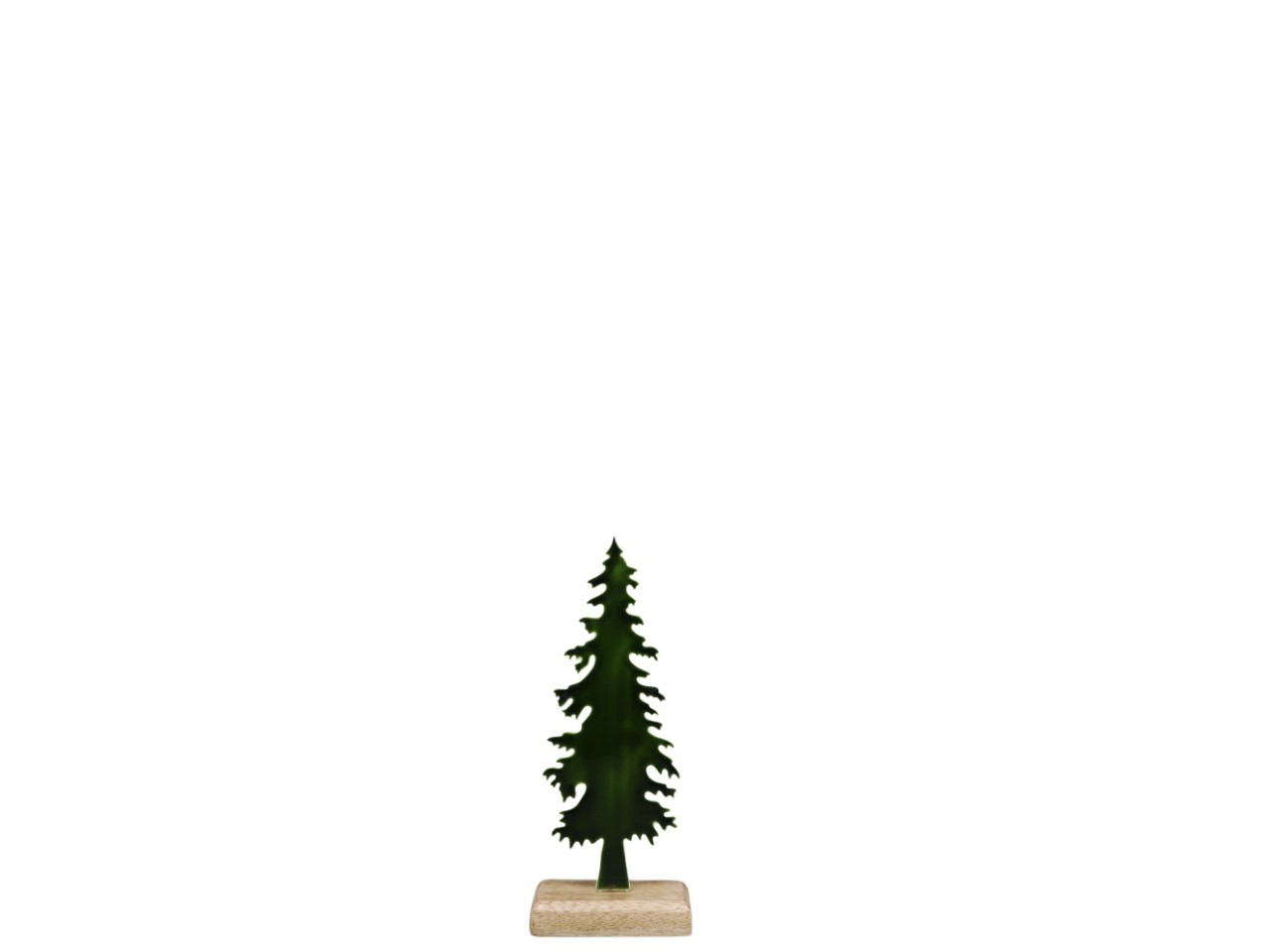 Aufsteller Baum Metall/Holz tannengrün H25cm