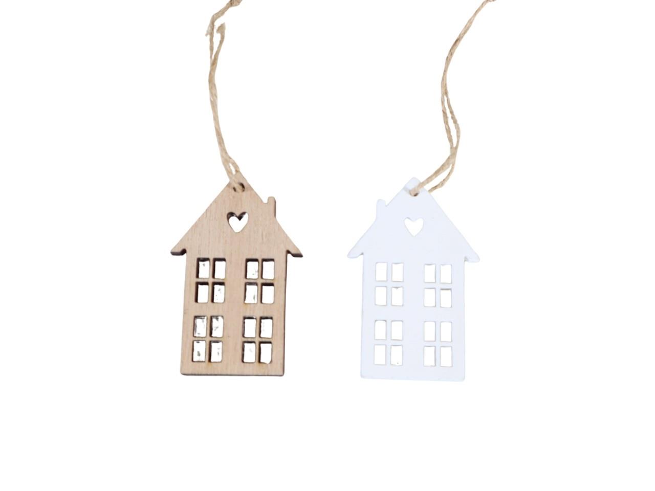 Haushänger Holz natur-weiß D3x6,5cm