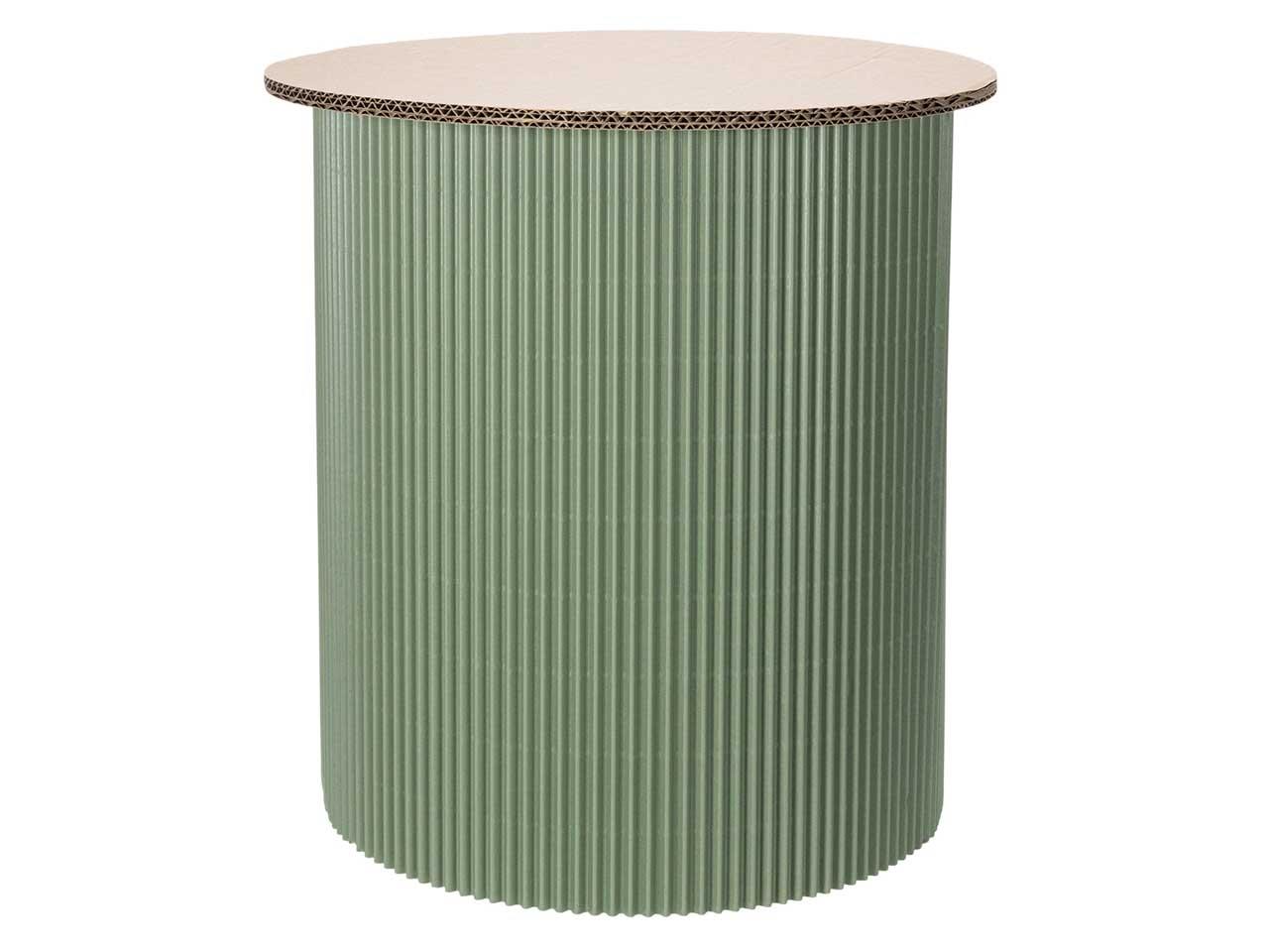 Sockel "Ribbel" Wellpappe olivgrün D35xH100cm