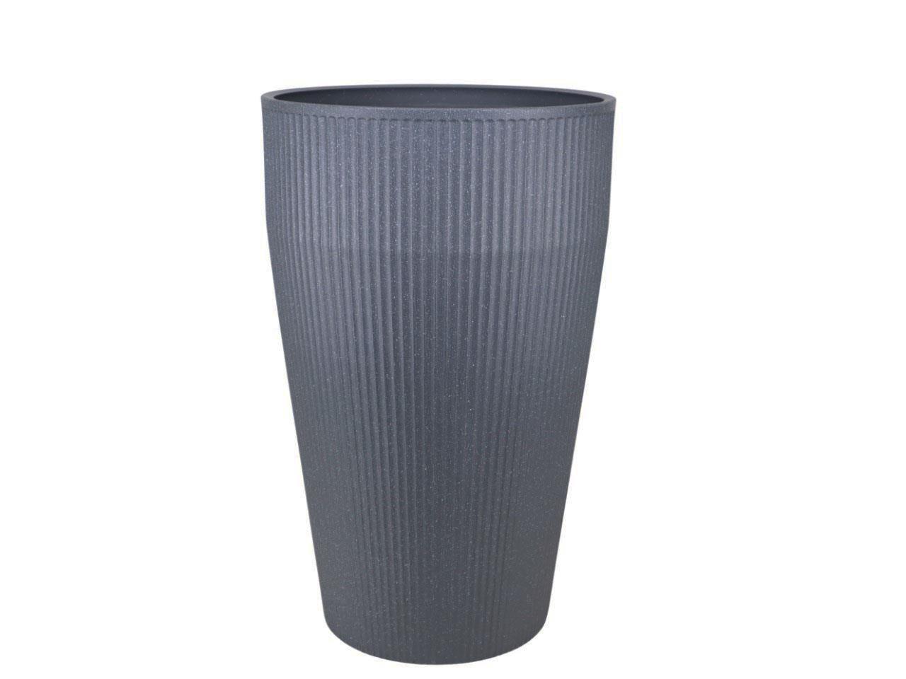 Pflanztopf hoch Kunststoff anthrazit D43xH69cm
