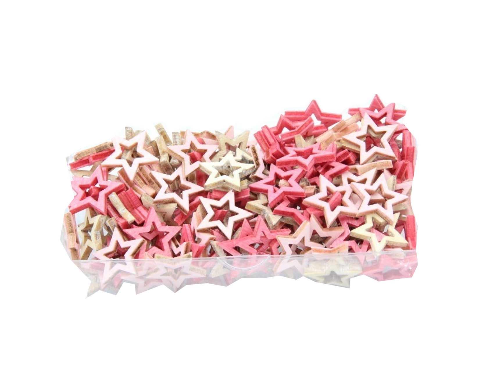 Stern/Streuer 2cm rosa-natur-mix