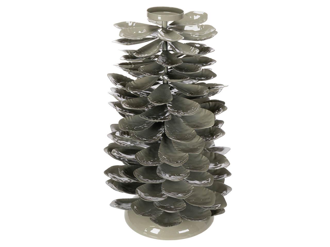 Kerzenhalter Tannenbaum Metall salbeigrün H45,5cm