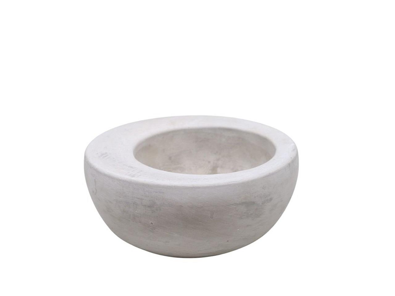 Pflanzschale rund Zement grau  D16,5cm