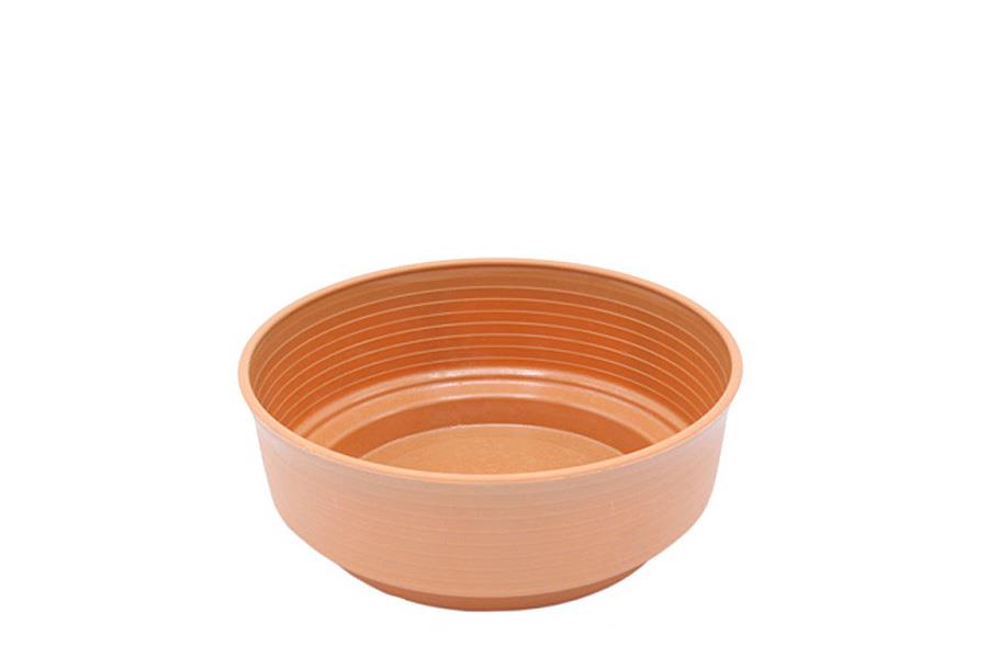 Plastikschale Rille D15cm terra