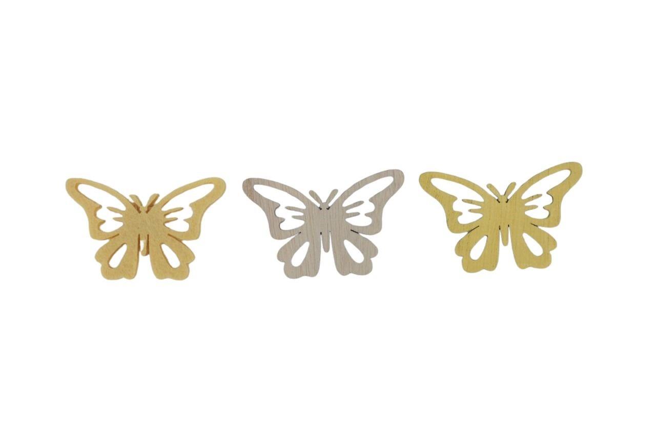 Streuer Schmetterling Almera Holz pastellgelb 6,5x4,2 cm