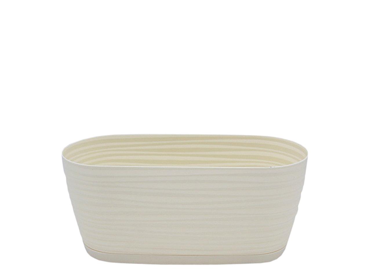 Pflanzschale Sahara m. Wasserspeicher oval cream L27cm