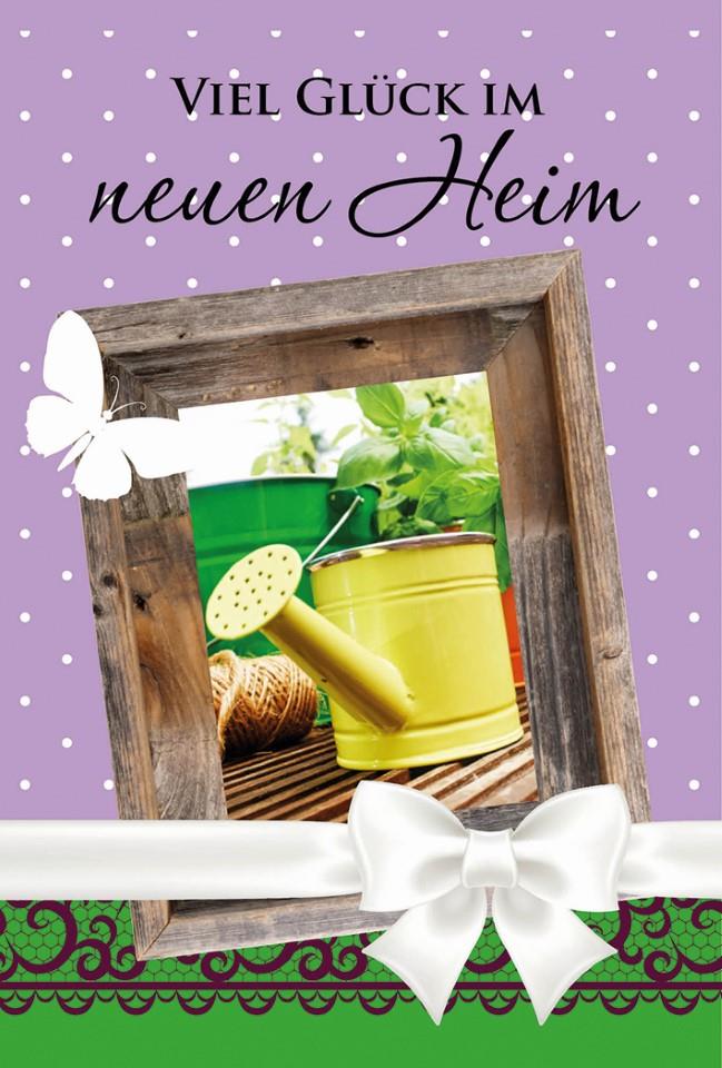 Minikarten Viel Glück im neuen Heim 7,5x5 cm