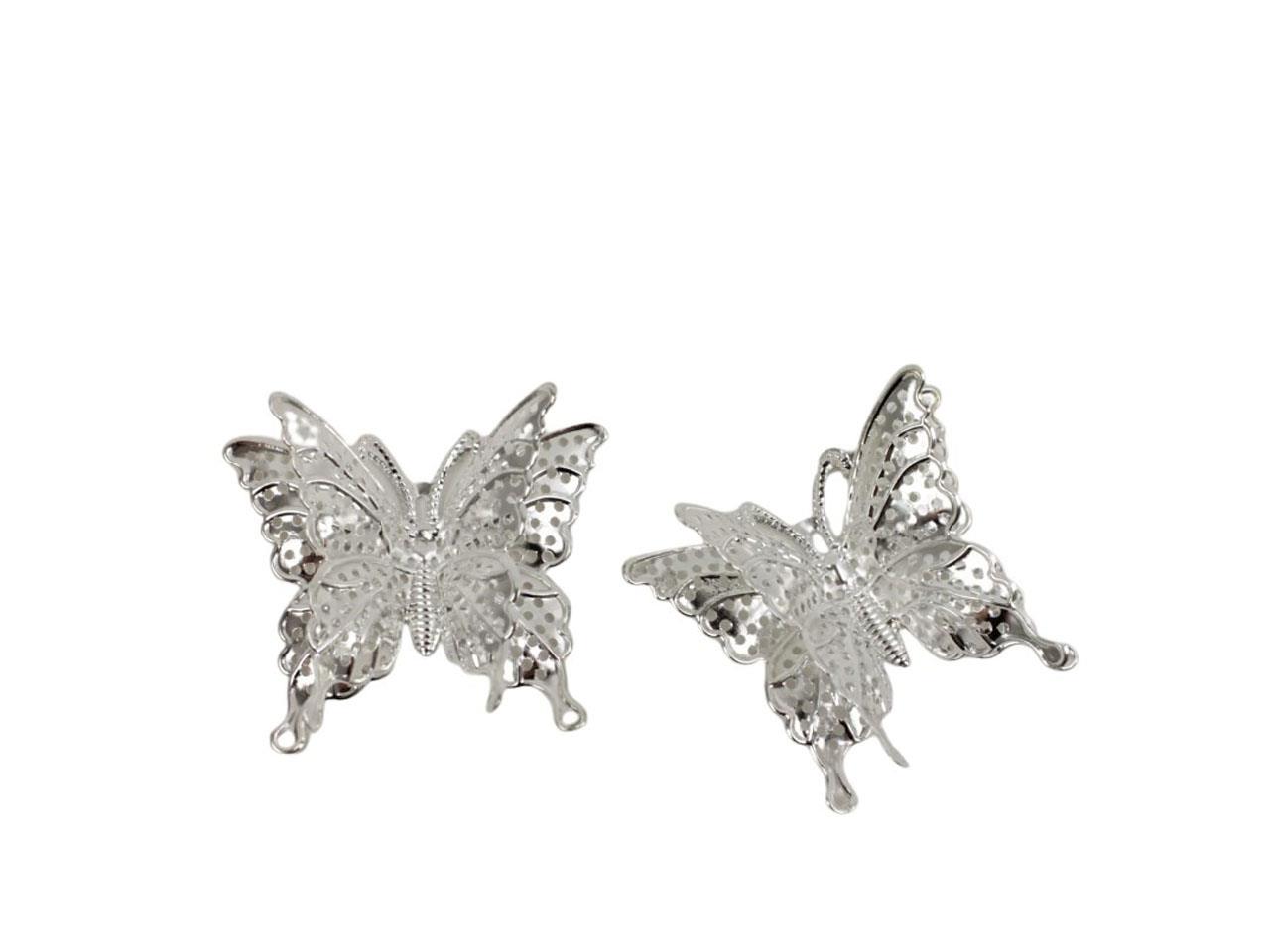 Streuer Schmetterling Doppelflügel Metall silber 4,7x4cm