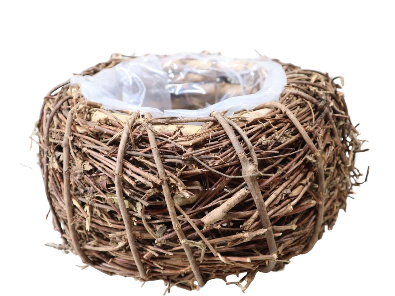 Pflanzschale rund Weide natur D33xH17cm
