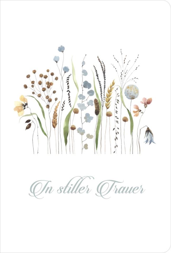 Trauerkarten Water In stiller Trauer 11,5x17 cm