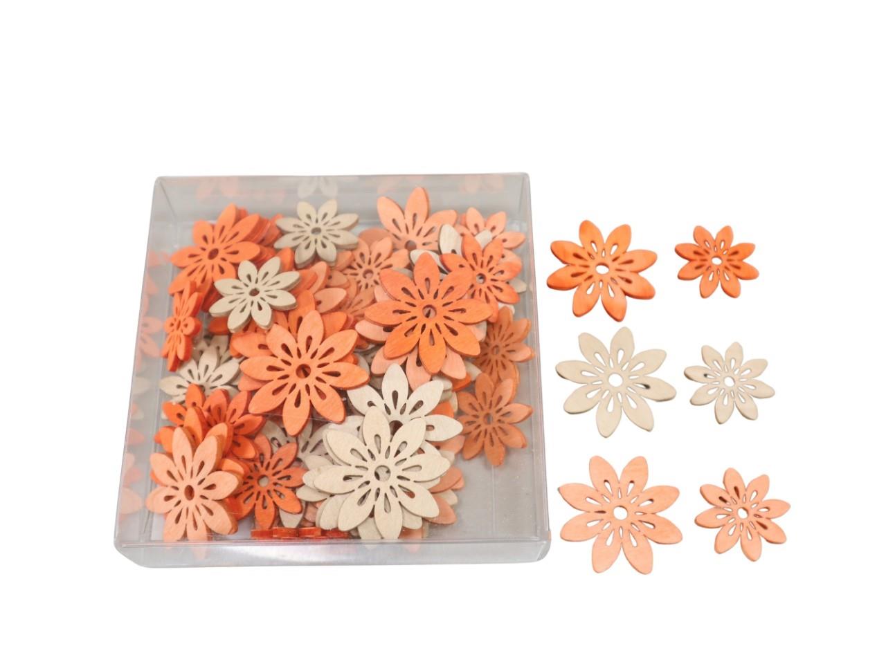 Streuer Blüte Bella  sort. 4x3 cm orange-pfirsich-natur