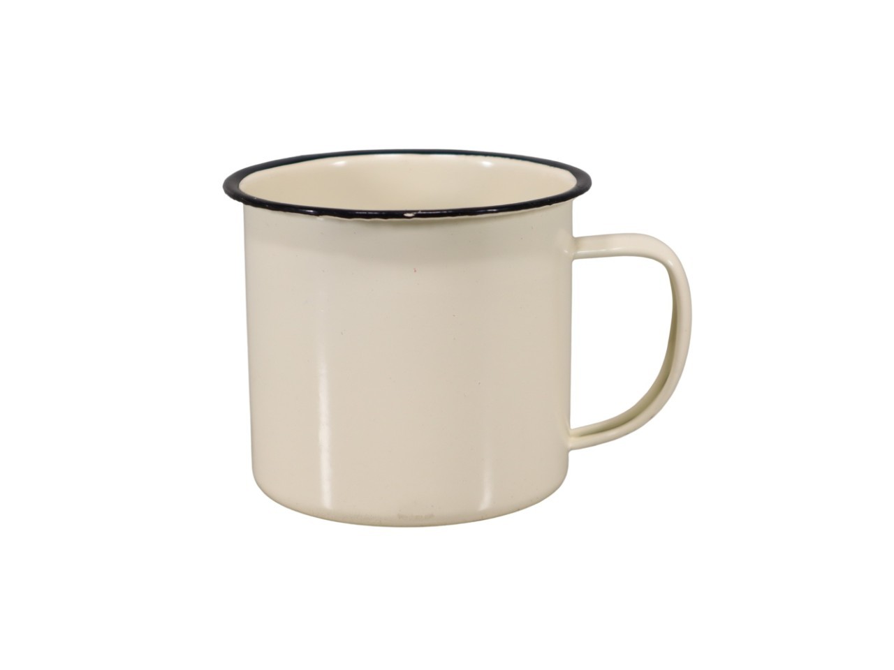 Tasse m. Stabkerzenhalter Metall creme D9cm