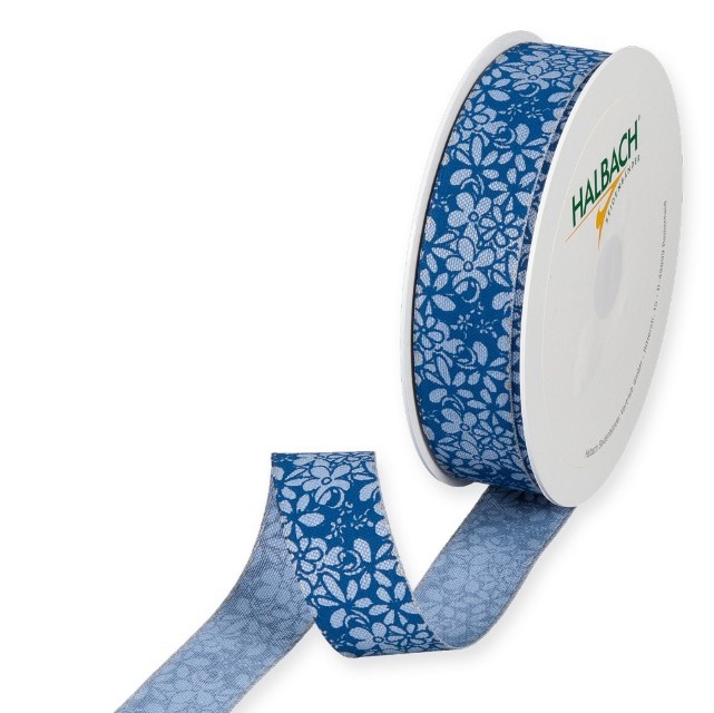 Druckband Streublümchen 25 mm 18 Meter blue 421