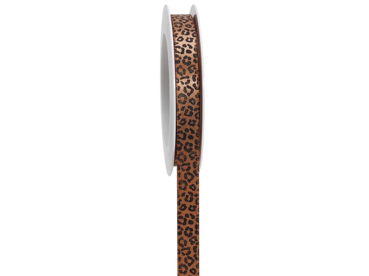 Band Leoprint 15 mm 18 Meter hellbraun/schwarz 71/90